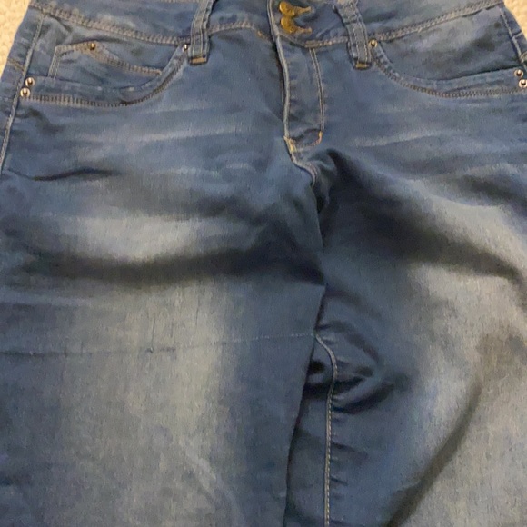 Royalty For Me Distressed Stretch Denim jeans size 8 with cuffs - Picture 15 of 15